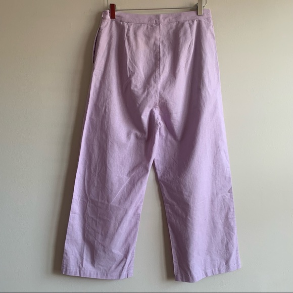 CHARLIE HOLIDAY JOELLE PANT LILAC HIGH RISE WIDE LEG - Picture 11 of 16